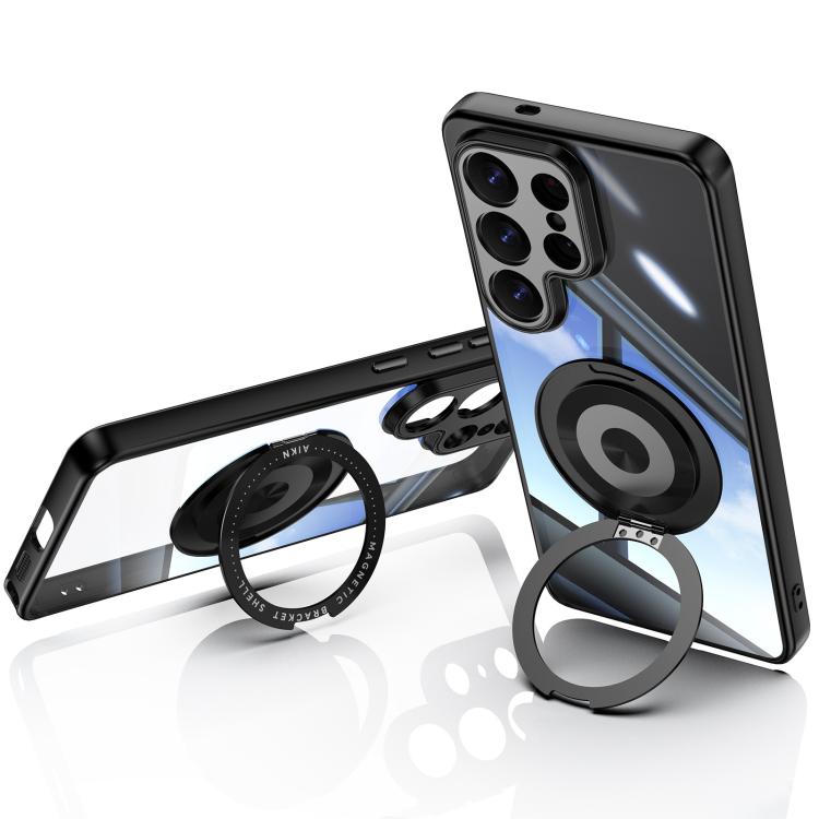 For Samsung Galaxy S26 Ultra 5G 360 Holder MagSafe Acrylic Hybrid TPU Phone Case