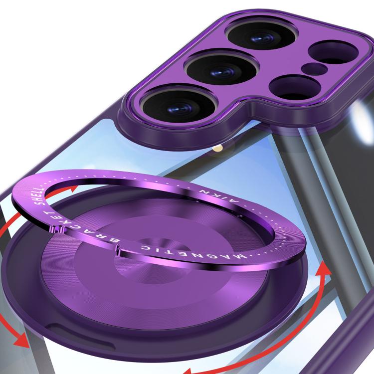 For Samsung Galaxy S26 Ultra 5G 360 Holder MagSafe Acrylic Hybrid TPU Phone Case
