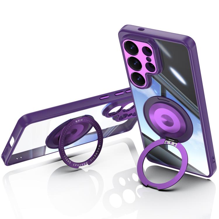 For Samsung Galaxy S26 Ultra 5G 360 Holder MagSafe Acrylic Hybrid TPU Phone Case