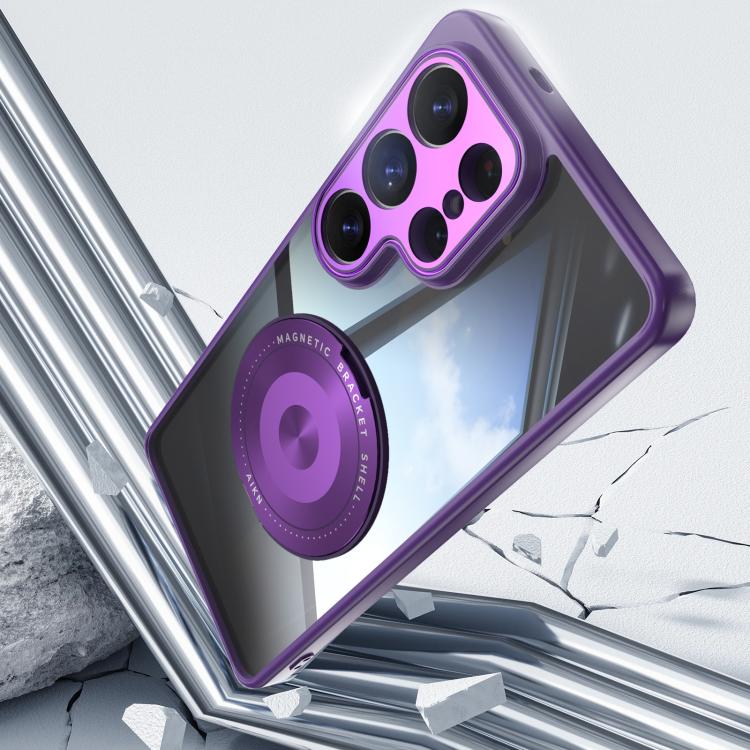 For Samsung Galaxy S26 Ultra 5G 360 Holder MagSafe Acrylic Hybrid TPU Phone Case
