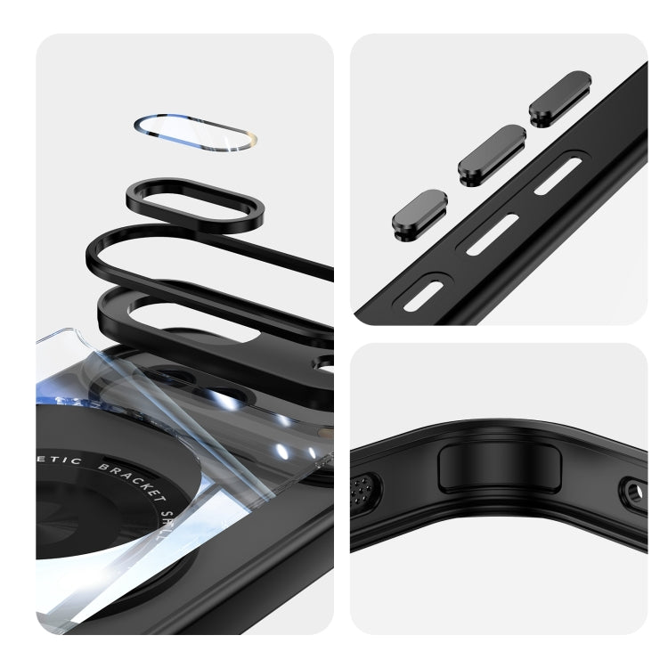 For Google Pixel 8a 360 Holder Magsafe Acrylic Hybrid TPU Phone Case