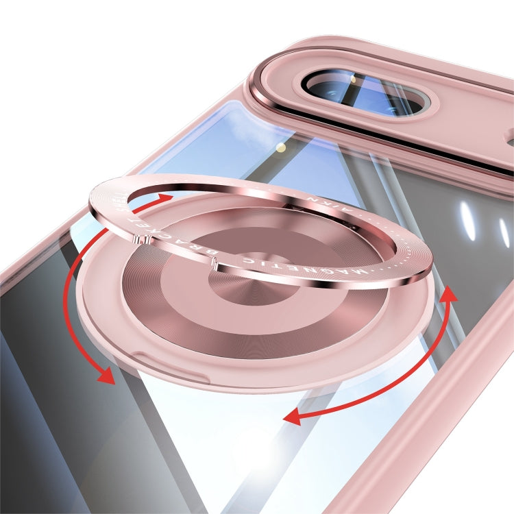 For Google Pixel 8a 360 Holder Magsafe Acrylic Hybrid TPU Phone Case
