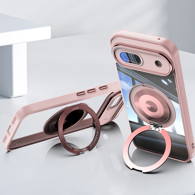 For Google Pixel 8a 360 Holder Magsafe Acrylic Hybrid TPU Phone Case