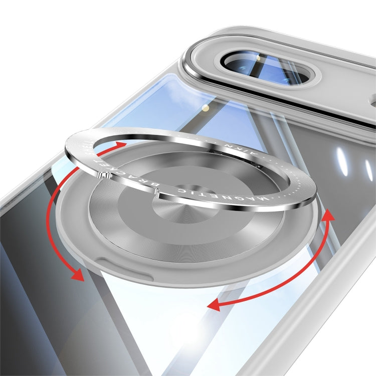 For Google Pixel 8a 360 Holder Magsafe Acrylic Hybrid TPU Phone Case