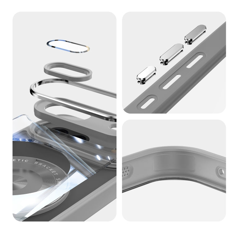 For Google Pixel 8a 360 Holder Magsafe Acrylic Hybrid TPU Phone Case