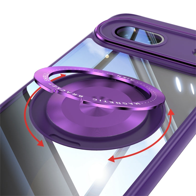 For Google Pixel 8a 360 Holder Magsafe Acrylic Hybrid TPU Phone Case