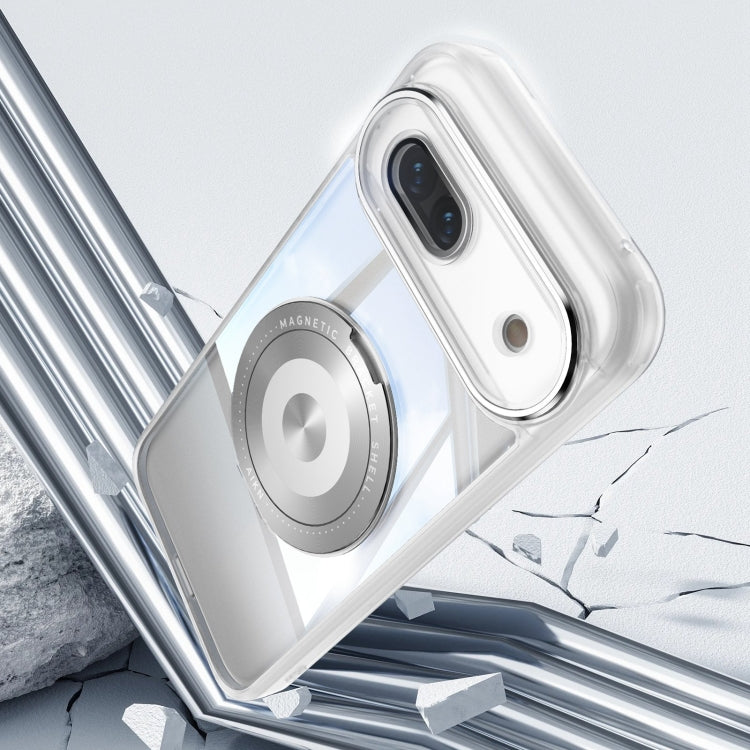 For Google Pixel 8a 360 Holder Magsafe Acrylic Hybrid TPU Phone Case