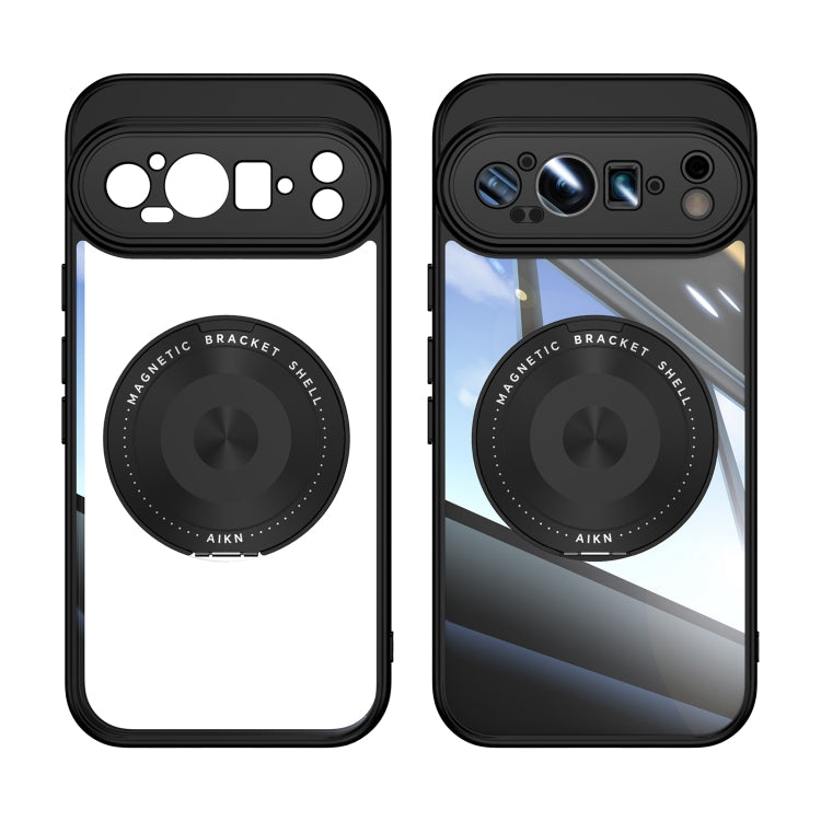 For Google Pixel 9 Pro 360 Holder Magsafe Acrylic Hybrid TPU Phone Case