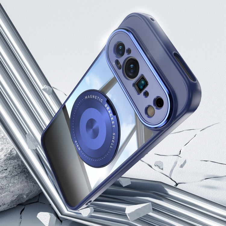 For Google Pixel 9 Pro 360 Holder Magsafe Acrylic Hybrid TPU Phone Case