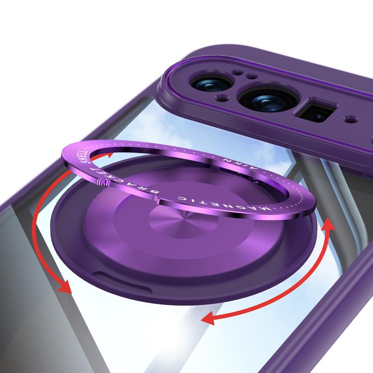 For Google Pixel 10 Pro XL 360 Holder Magsafe Acrylic Hybrid TPU Phone Case