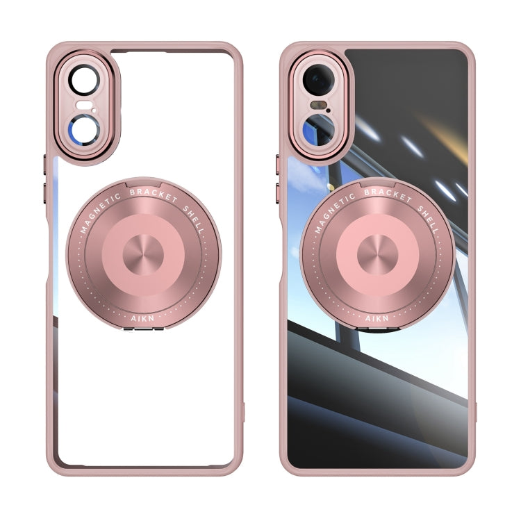 For Sony Xperia 10 VI 360 Holder Magsafe Acrylic Hybrid TPU Phone Case