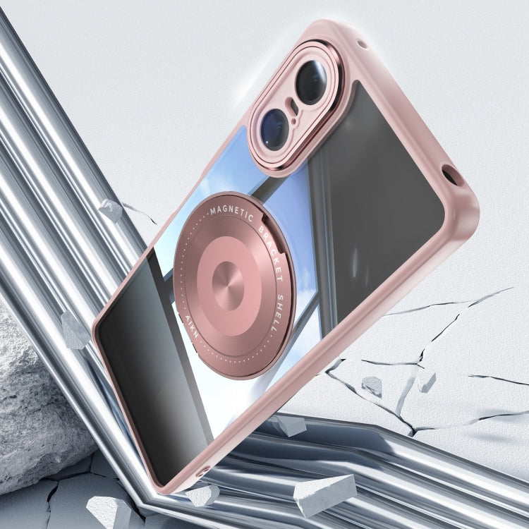 For Sony Xperia 10 VI 360 Holder Magsafe Acrylic Hybrid TPU Phone Case