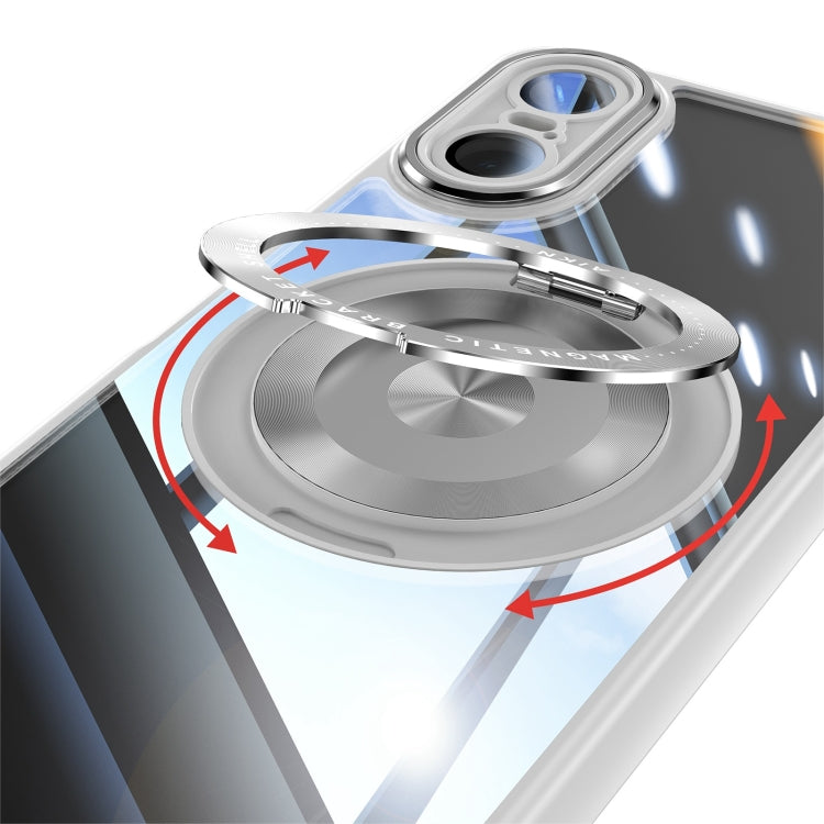 For Sony Xperia 10 VI 360 Holder Magsafe Acrylic Hybrid TPU Phone Case