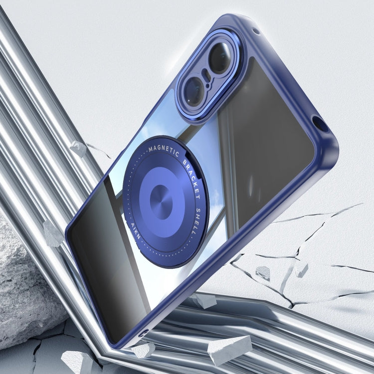 For Sony Xperia 10 VI 360 Holder Magsafe Acrylic Hybrid TPU Phone Case