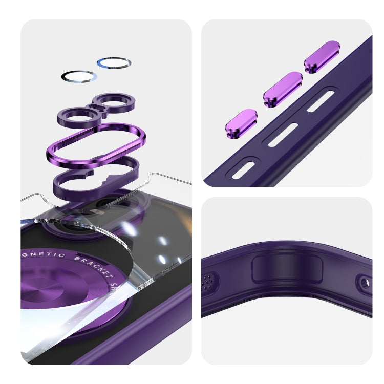 For Sony Xperia 10 VI 360 Holder Magsafe Acrylic Hybrid TPU Phone Case