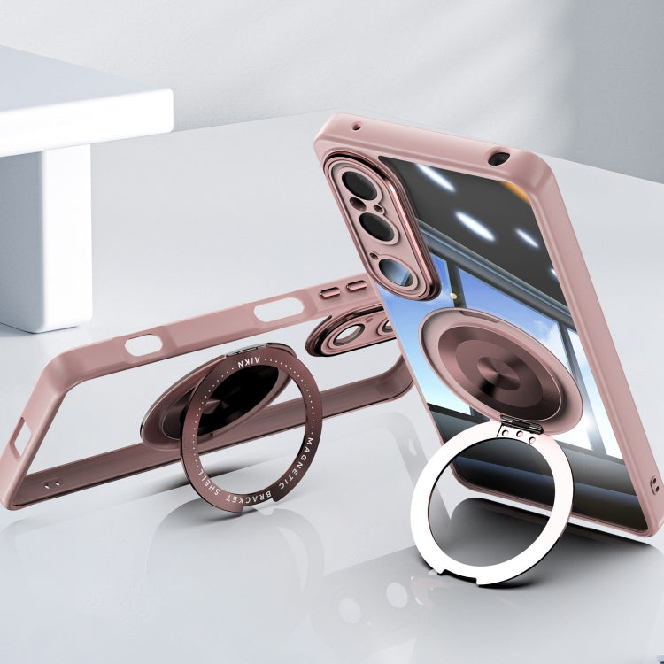 For Sony Xperia 1 VI 360 Holder Magsafe Acrylic Hybrid TPU Phone Case