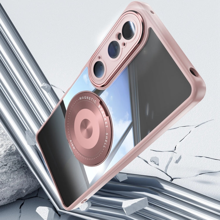 For Sony Xperia 1 VI 360 Holder Magsafe Acrylic Hybrid TPU Phone Case