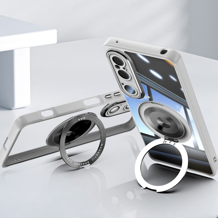 For Sony Xperia 1 VI 360 Holder Magsafe Acrylic Hybrid TPU Phone Case