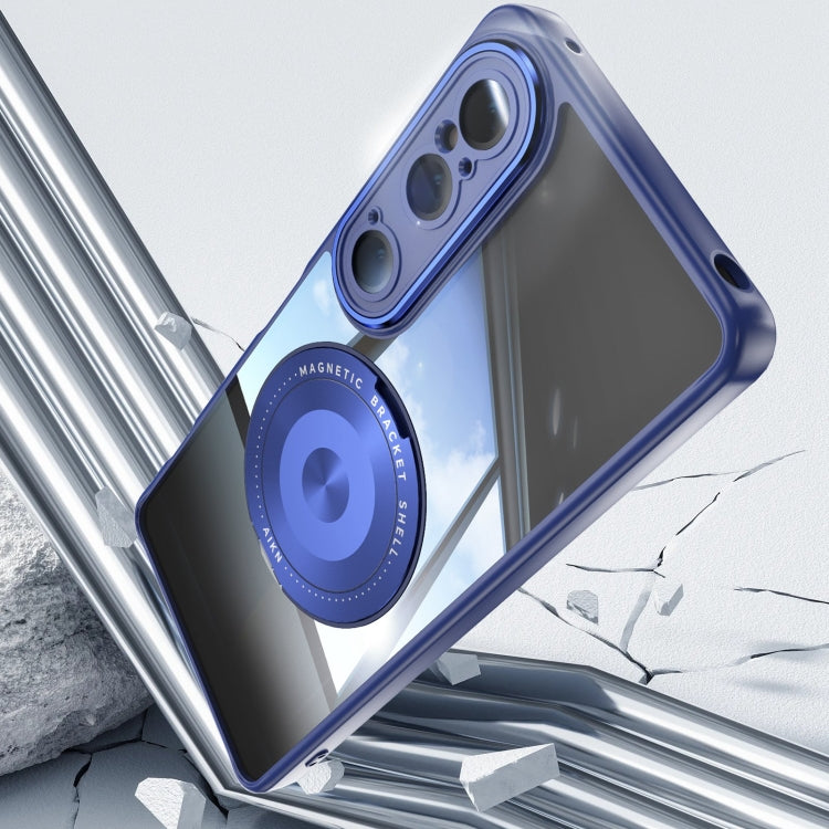 For Sony Xperia 1 VI 360 Holder Magsafe Acrylic Hybrid TPU Phone Case