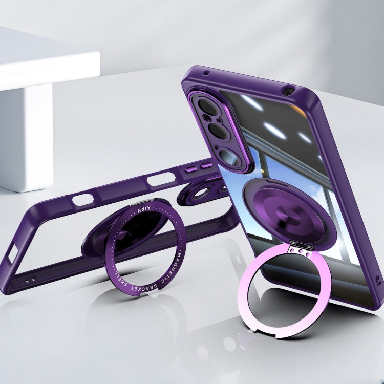 For Sony Xperia 1 VI 360 Holder Magsafe Acrylic Hybrid TPU Phone Case