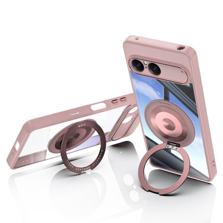 For Sony Xperia 10 VII 360 Holder Magsafe Acrylic Hybrid TPU Phone Case