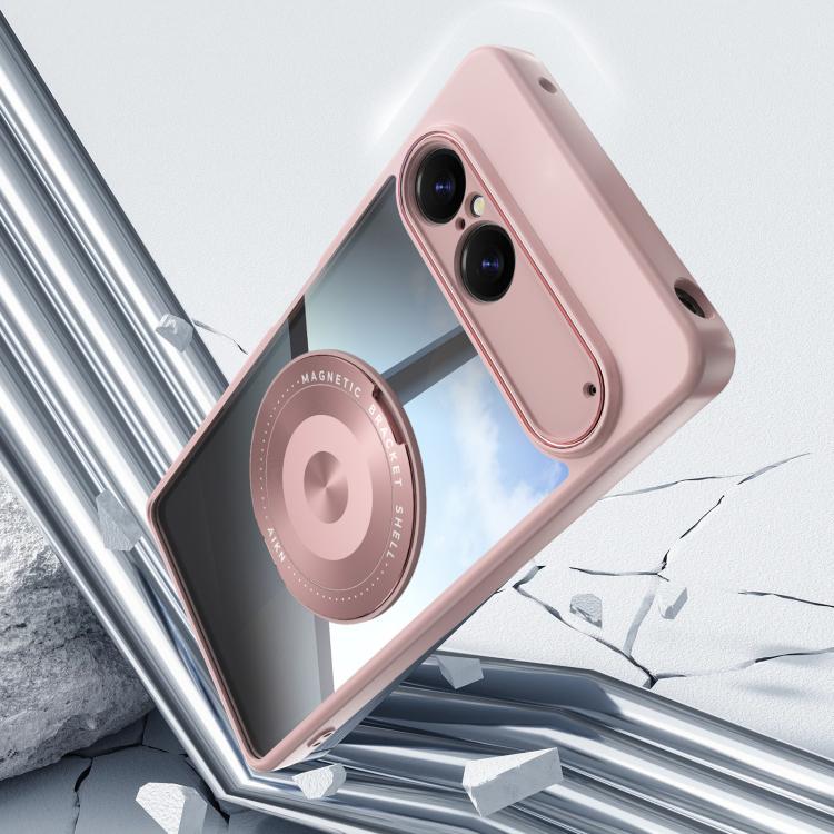For Sony Xperia 10 VII 360 Holder Magsafe Acrylic Hybrid TPU Phone Case
