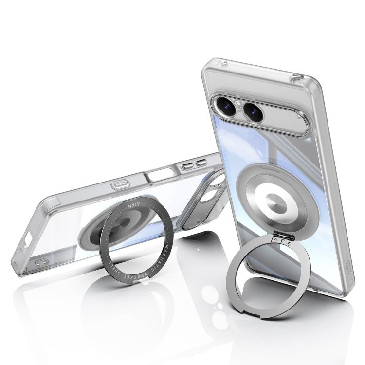 For Sony Xperia 10 VII 360 Holder Magsafe Acrylic Hybrid TPU Phone Case