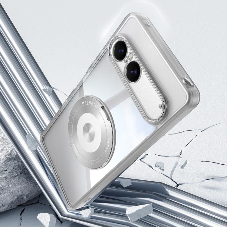 For Sony Xperia 10 VII 360 Holder Magsafe Acrylic Hybrid TPU Phone Case