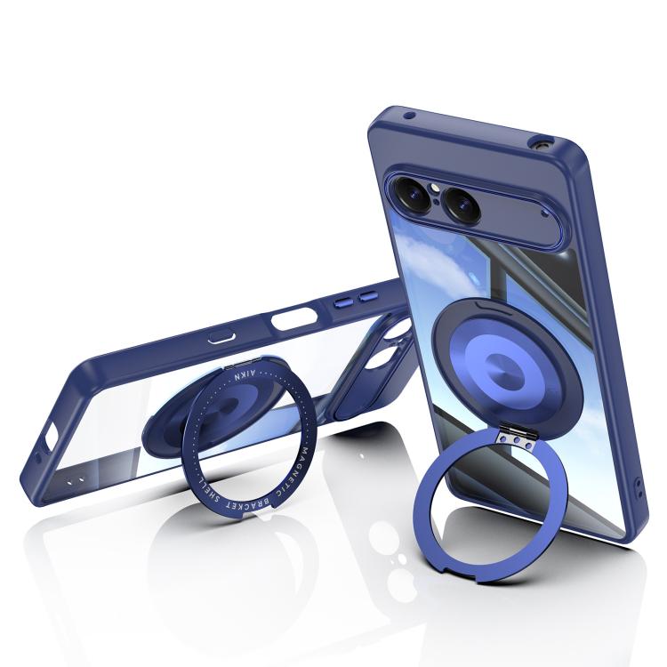 For Sony Xperia 10 VII 360 Holder Magsafe Acrylic Hybrid TPU Phone Case