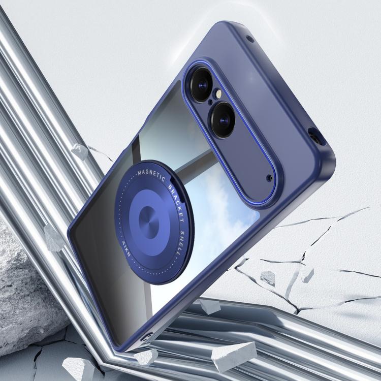 For Sony Xperia 10 VII 360 Holder Magsafe Acrylic Hybrid TPU Phone Case