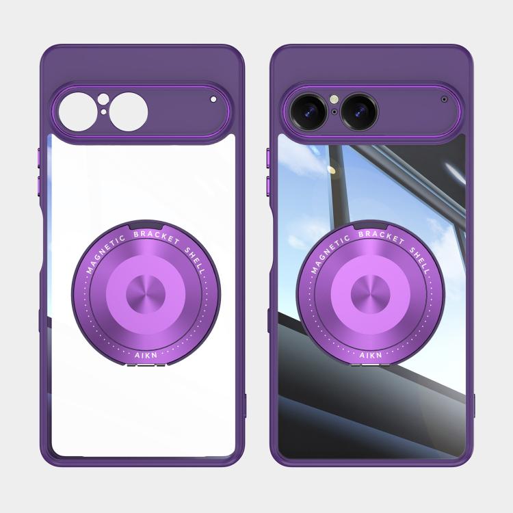 For Sony Xperia 10 VII 360 Holder Magsafe Acrylic Hybrid TPU Phone Case