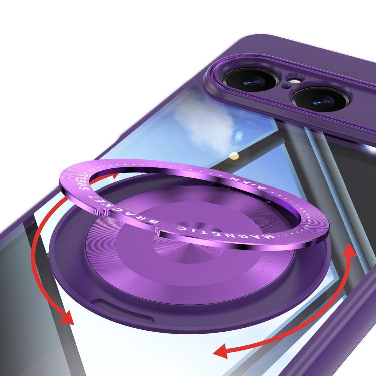 For Sony Xperia 10 VII 360 Holder Magsafe Acrylic Hybrid TPU Phone Case