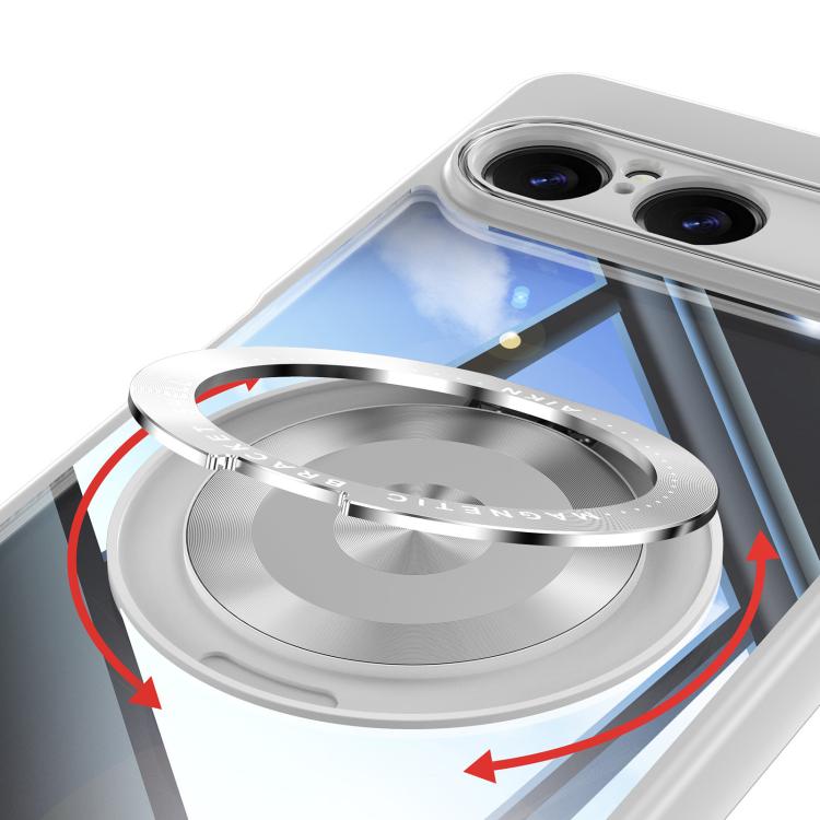 For Sony Xperia 10 VII 360 Holder Magsafe Acrylic Hybrid TPU Phone Case