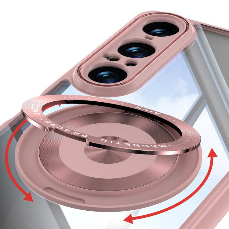 For Sony Xperia 1 VII 360 Holder Magsafe Acrylic Hybrid TPU Phone Case