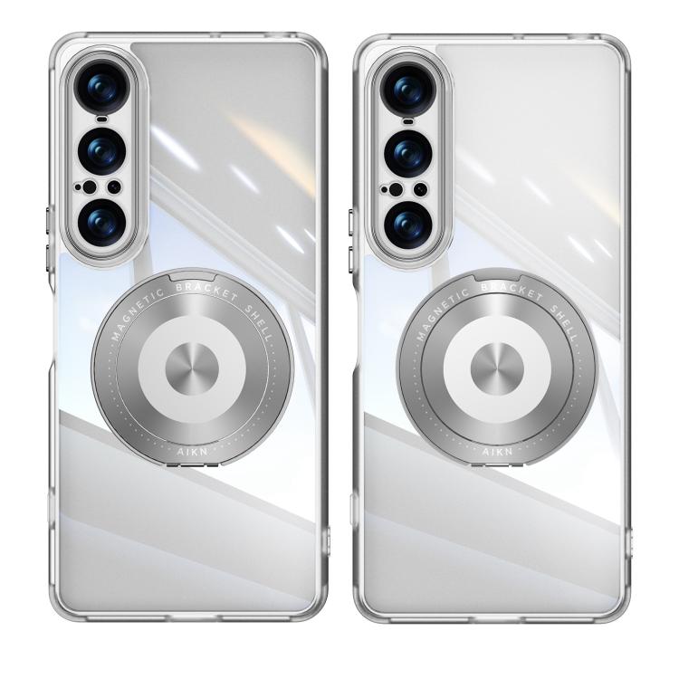 For Sony Xperia 1 VII 360 Holder Magsafe Acrylic Hybrid TPU Phone Case