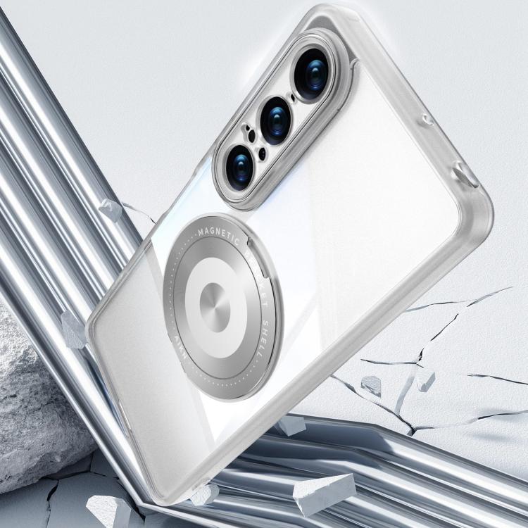 For Sony Xperia 1 VII 360 Holder Magsafe Acrylic Hybrid TPU Phone Case