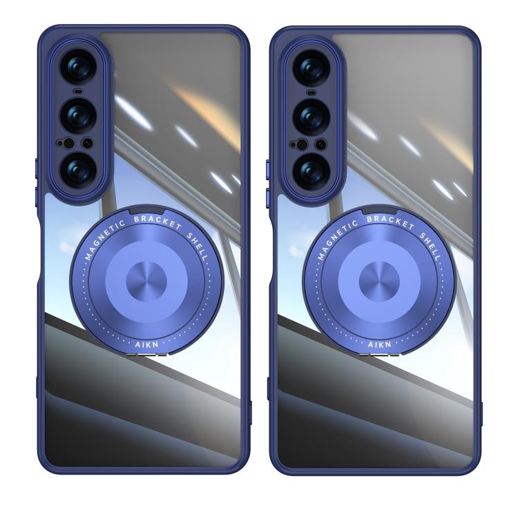 For Sony Xperia 1 VII 360 Holder Magsafe Acrylic Hybrid TPU Phone Case