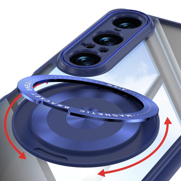 For Sony Xperia 1 VII 360 Holder Magsafe Acrylic Hybrid TPU Phone Case
