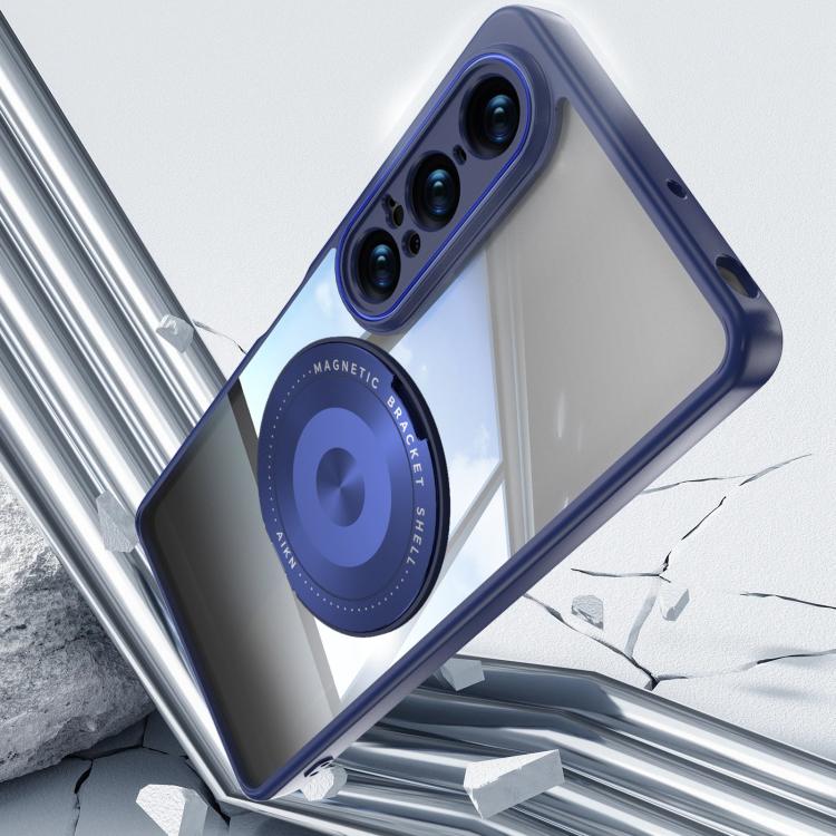 For Sony Xperia 1 VII 360 Holder Magsafe Acrylic Hybrid TPU Phone Case