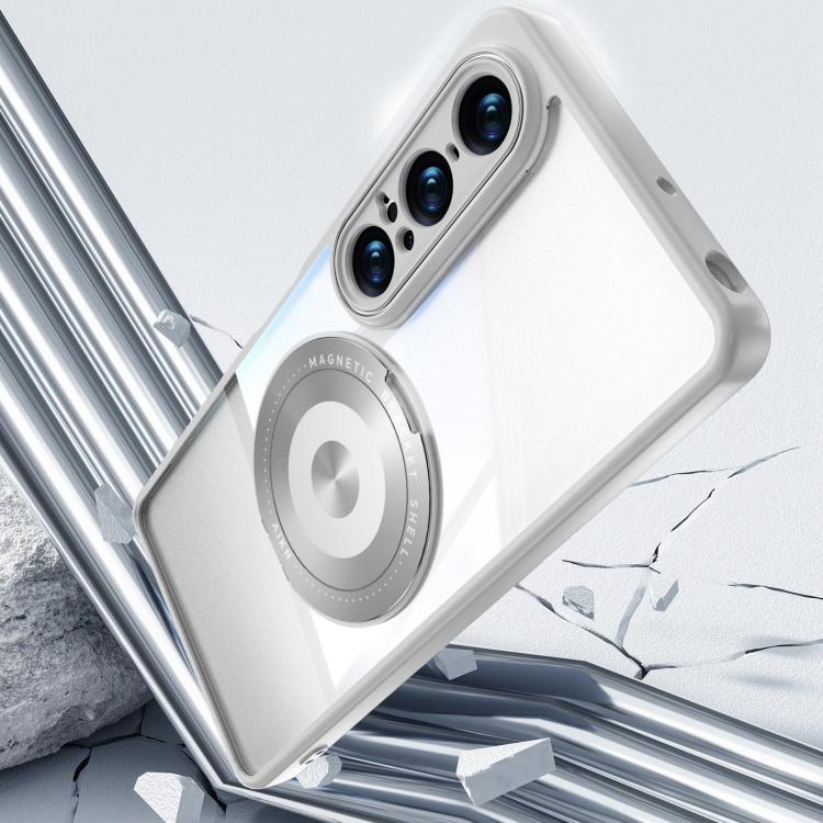 For Sony Xperia 1 VII 360 Holder Magsafe Acrylic Hybrid TPU Phone Case