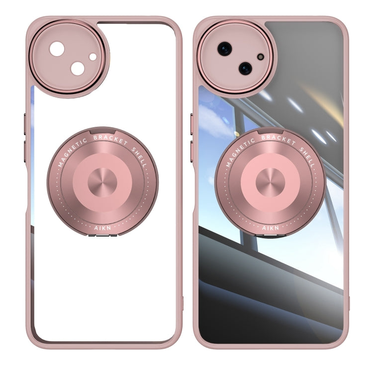 For Sharp Aquos Wish4 5G 360 Holder Magsafe Acrylic Hybrid TPU Phone Case