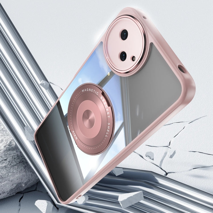 For Sharp Aquos Wish4 5G 360 Holder Magsafe Acrylic Hybrid TPU Phone Case