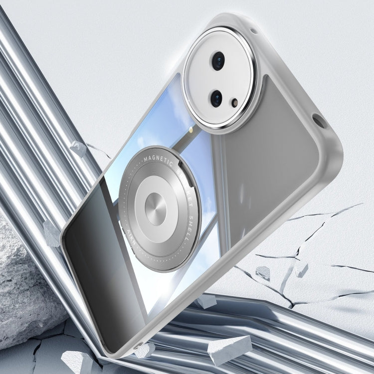 For Sharp Aquos Wish4 5G 360 Holder Magsafe Acrylic Hybrid TPU Phone Case