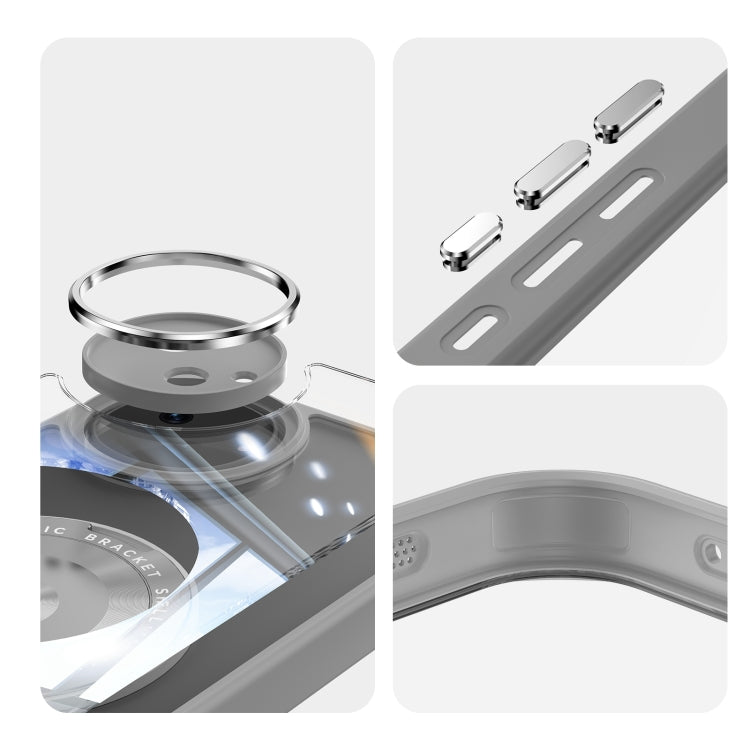 For Sharp Aquos Wish4 5G 360 Holder Magsafe Acrylic Hybrid TPU Phone Case