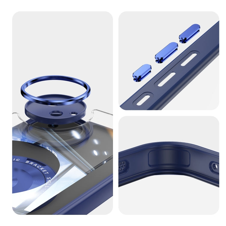For Sharp Aquos Wish4 5G 360 Holder Magsafe Acrylic Hybrid TPU Phone Case