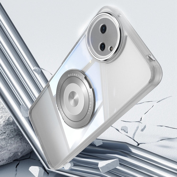 For Sharp Aquos Wish4 5G 360 Holder Magsafe Acrylic Hybrid TPU Phone Case