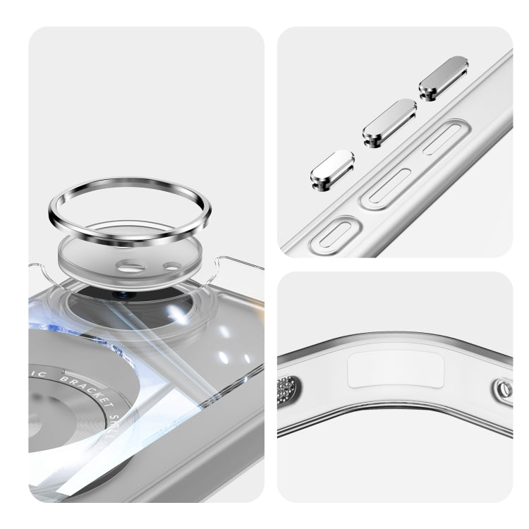 For Sharp Aquos Wish4 5G 360 Holder Magsafe Acrylic Hybrid TPU Phone Case