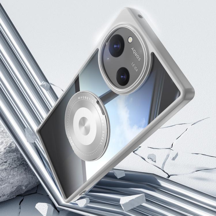 For Sharp Aquos R10 5G 360 Holder Magsafe Acrylic Hybrid TPU Phone Case