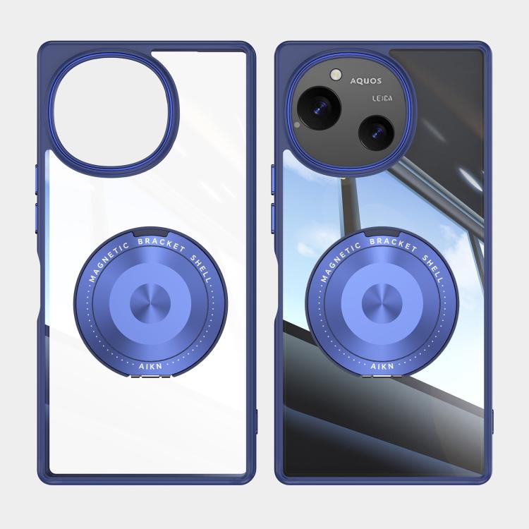 For Sharp Aquos R10 5G 360 Holder Magsafe Acrylic Hybrid TPU Phone Case