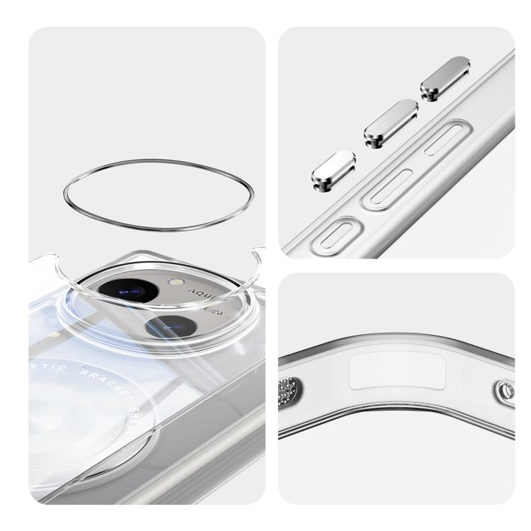 For Sharp Aquos R10 5G 360 Holder Magsafe Acrylic Hybrid TPU Phone Case